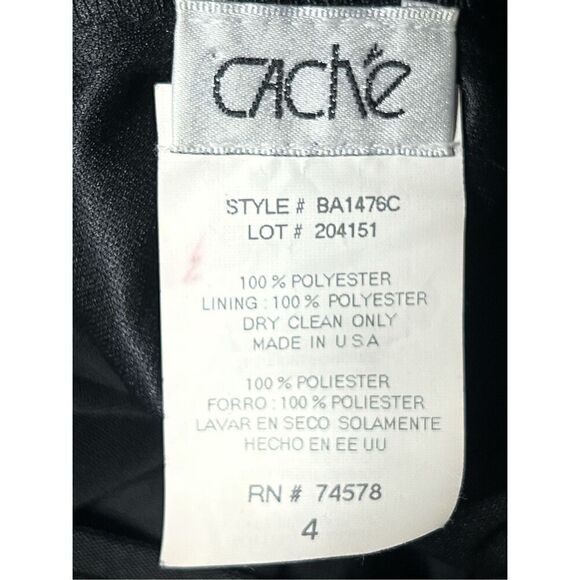 Cache Strappy Black Prom Dress, Long Formal, Evening Dress Size 4 - Picture 5 of 6